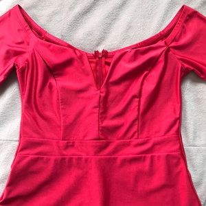 Satin Red Midi Dress